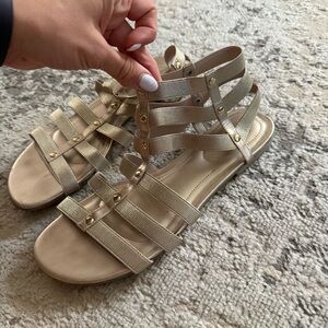 Gold Strappy Sandals